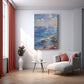 Mavi Denizde Yelkenliler kanvas tablo — duvarda dekorasyon görünümü