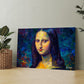 Mavi Mona Lisa kanvas tablo — farklı açıdan görünüm