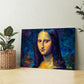 Mavi Mona Lisa kanvas tablo — ek dekorasyon görünümü