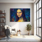 Mavi Mona Lisa kanvas tablo — alternatif mekân görünümü