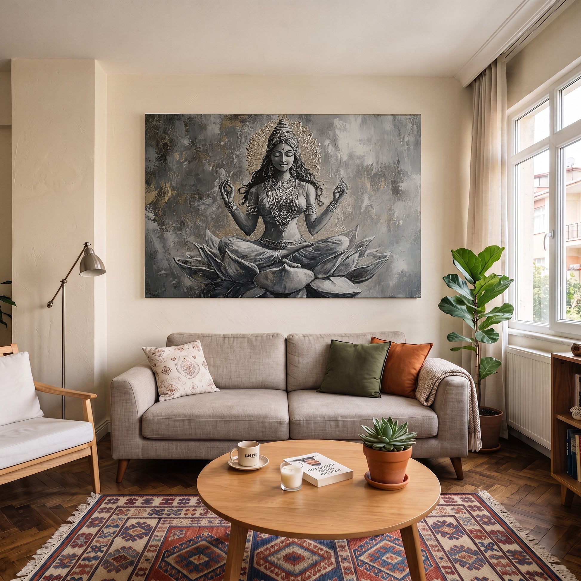 Meditasyon Figürü kanvas tablo — duvarda dekorasyon görünümü