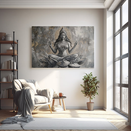 Meditasyon Figürü kanvas tablo — farklı açıdan görünüm