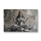 Meditasyon Figürü kanvas tablo — Gri bir sisin içinde lotus üzerinde oturan meditasyon figürü.