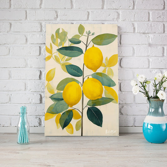 Minimal Limon Dalları kanvas tablo — farklı açıdan görünüm
