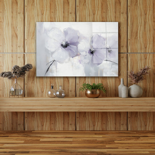 Minimalist Gri cam tablo — iç mekân uygulama örneği