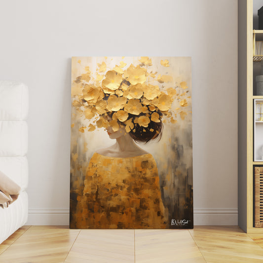 Modern Minimal — dikey kanvas tablo, farklı açıdan görünüm