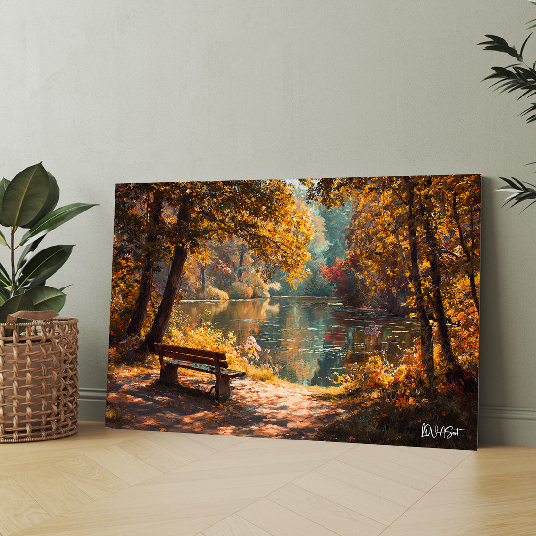 Ormanda Bank kanvas tablo — farklı açıdan görünüm
