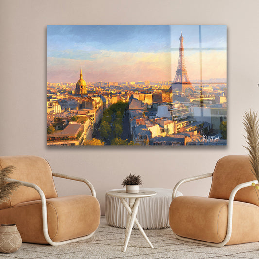 Paris Silueti 2 cam tablo — duvarda dekorasyon görünümü