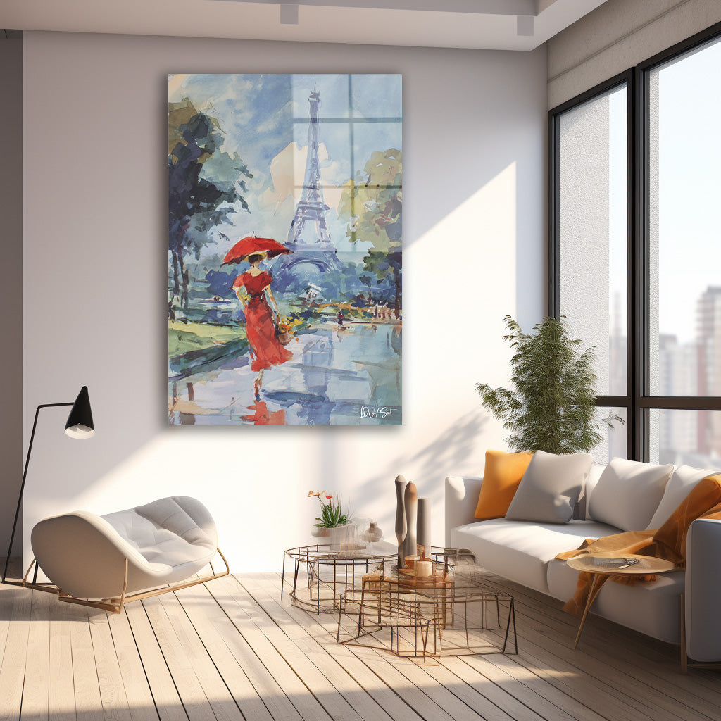 Paris Yağmuru cam tablo — farklı açıdan görünüm