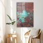 Pas ve Turkuaz cam tablo — iç mekân uygulama örneği