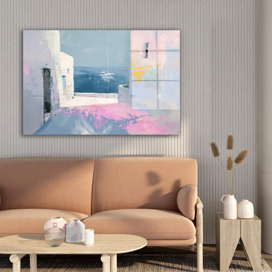 Pastel Ada Sokağı cam tablo — farklı açıdan görünüm