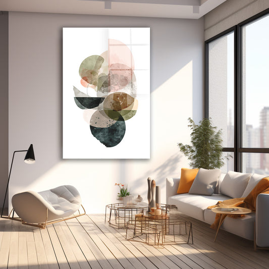 Pastel Daireler cam tablo — farklı açıdan görünüm
