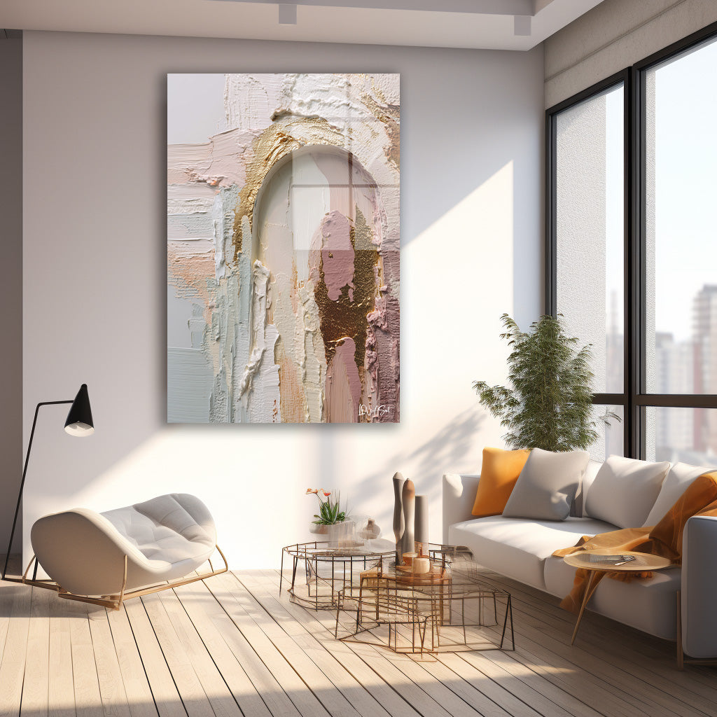 Pastel Kemer Dokusu 2 cam tablo — farklı açıdan görünüm
