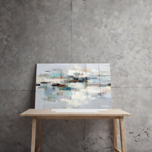 Pastel Sahil Soyut cam tablo — farklı açıdan görünüm