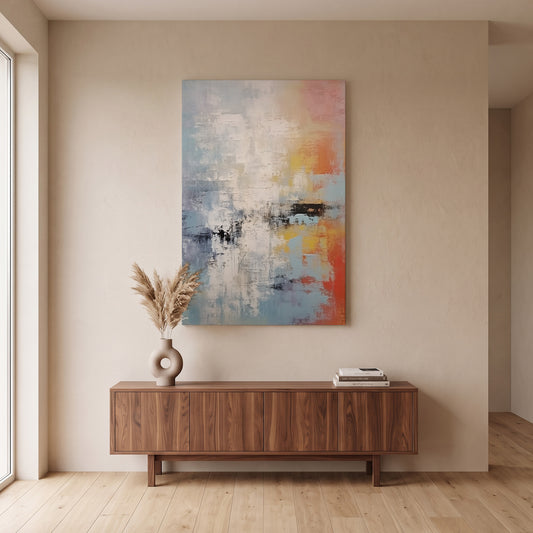Pastel Sis kanvas tablo — duvarda dekorasyon görünümü