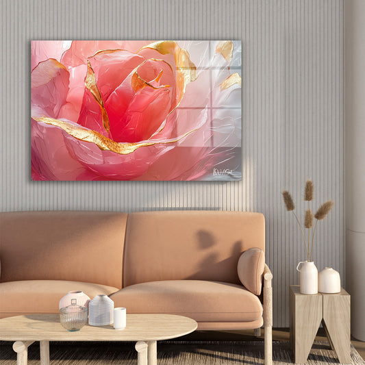 Pembe Açan cam tablo — farklı açıdan görünüm