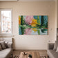 Pembe Ağaçlar Kıyısı kanvas tablo — alternatif mekân görünümü