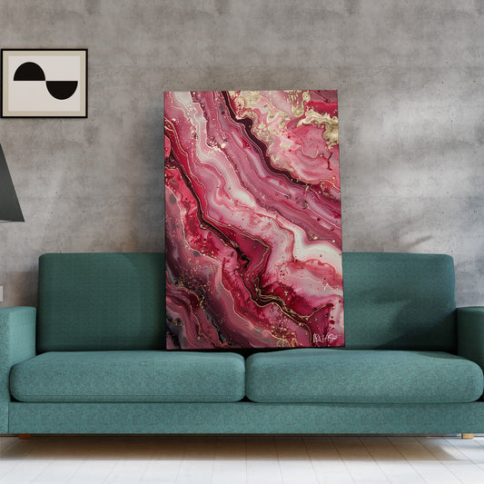 Pembe Akik kanvas tablo — farklı açıdan görünüm