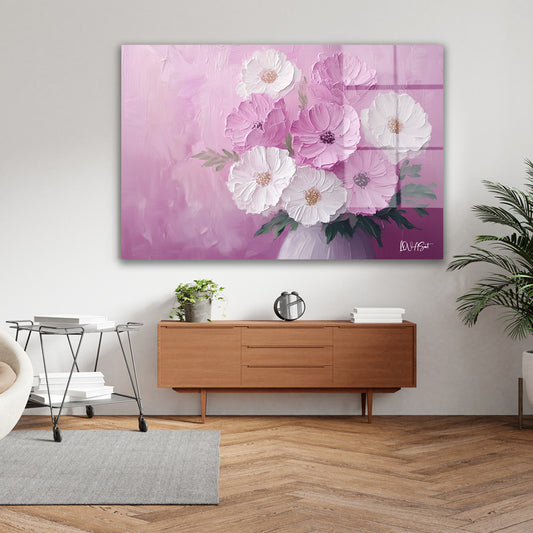 Pembe Arka Plan cam tablo — farklı açıdan görünüm