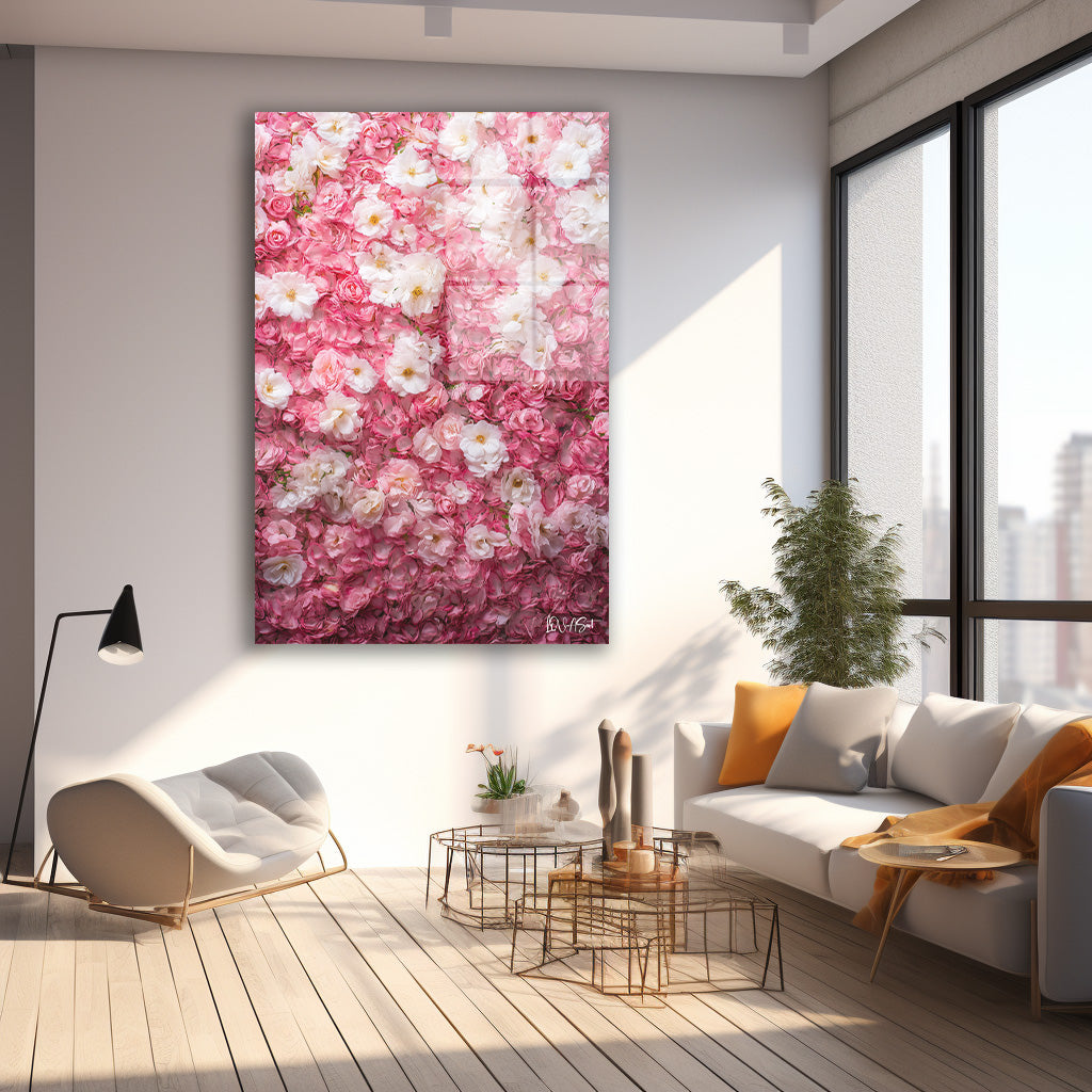 Pembe Cümbüş cam tablo — farklı açıdan görünüm