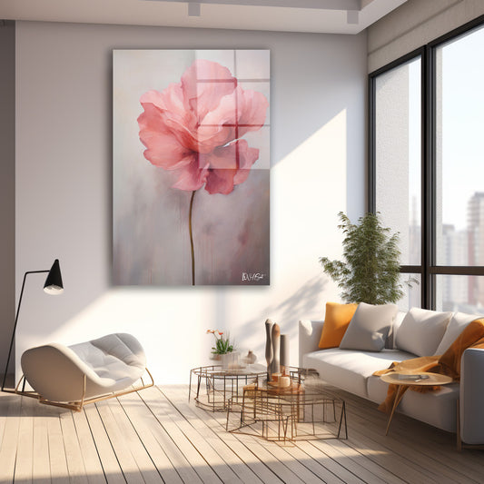 Pembe Gelincik 3 cam tablo — farklı açıdan görünüm