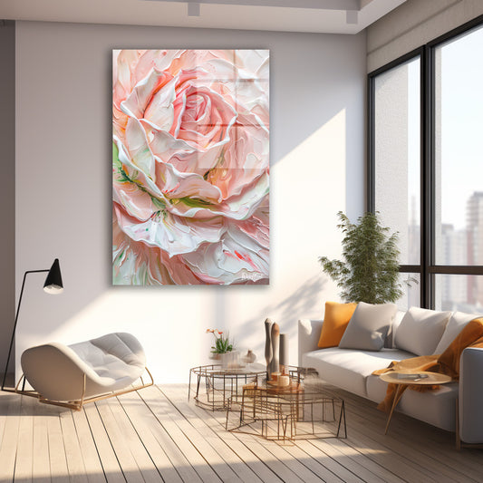 Pembe Gül 4 cam tablo — farklı açıdan görünüm
