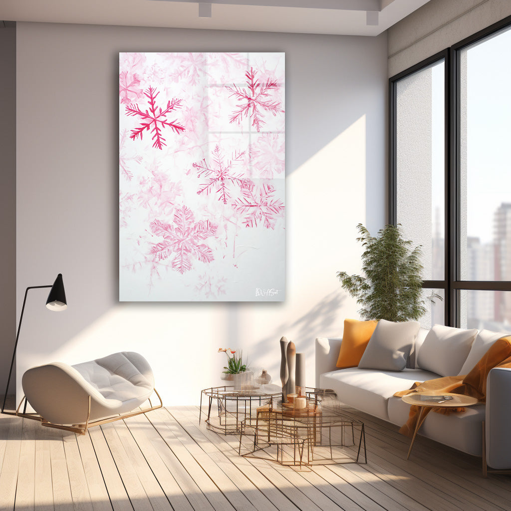 Pembe Kar cam tablo — farklı açıdan görünüm