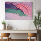 Pembe Yeşil Akış kanvas tablo — duvarda dekorasyon görünümü
