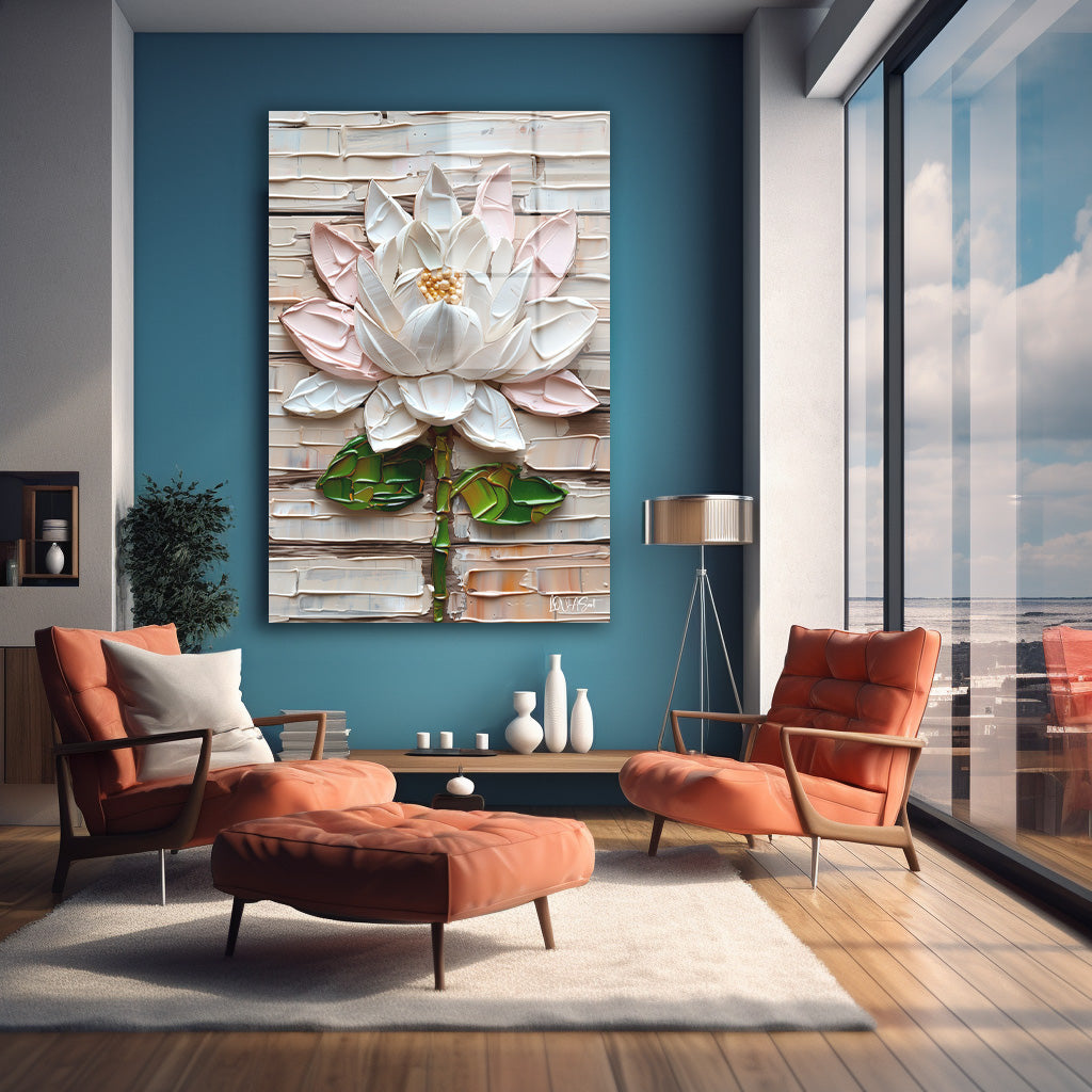 Pembeli Lotus cam tablo — farklı açıdan görünüm