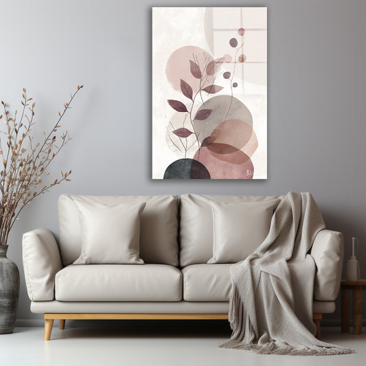 Pudra Bitki Formu cam tablo — iç mekân uygulama örneği