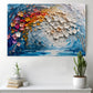 Renkli Dalga Çiçekleri kanvas tablo — iç mekân uygulama örneği
