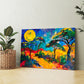 Renkli Tropik Manzara kanvas tablo — ek dekorasyon görünümü