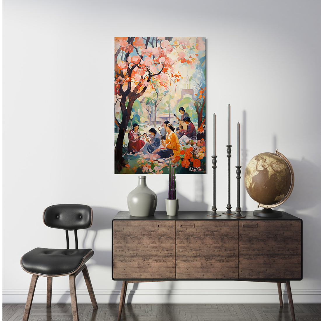 Sakura Piknik kanvas tablo — farklı açıdan görünüm