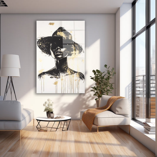 Şapkalı cam tablo — farklı açıdan görünüm