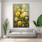 Sarı Gül Bahçesi cam tablo — duvarda dekorasyon görünümü