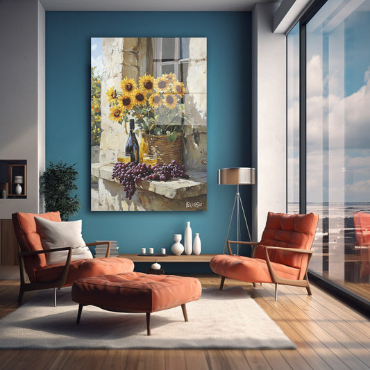 Sarkıt Üzümler - Cam Tablo