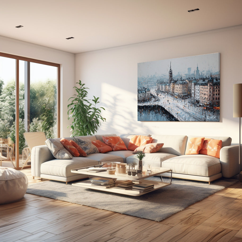 Sisli Şehir Meydanı kanvas tablo — farklı açıdan görünüm
