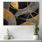 Siyah Altın Halkalar kanvas tablo — farklı açıdan görünüm