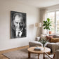 Siyah Beyaz Atatürk Portresi kanvas tablo — farklı açıdan görünüm
