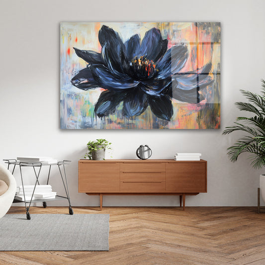 Siyah Lotus 2 cam tablo — farklı açıdan görünüm