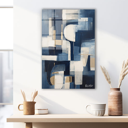 Soyut Duygu cam tablo — duvarda dekorasyon görünümü