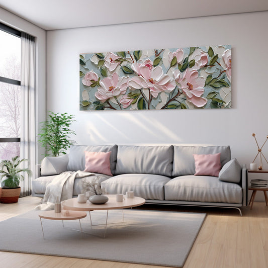 Toz Pembe kanvas tablo — temalı dekoratif duvar tablosu