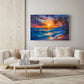 Tropik Gün Batımı kanvas tablo — iç mekân uygulama örneği
