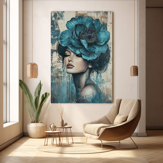 Turkuaz Güllü Kadın