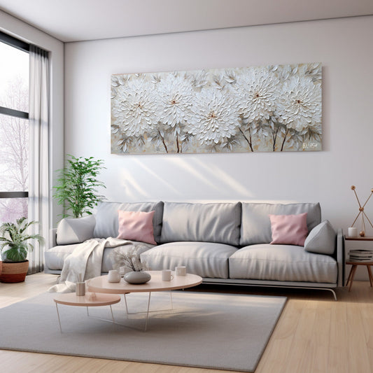 Uçuşan Çiçek kanvas tablo — çiçek temalı dekoratif duvar tablosu