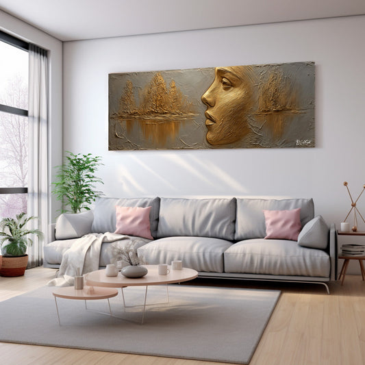 Üzgün Yüz kanvas tablo — temalı dekoratif duvar tablosu