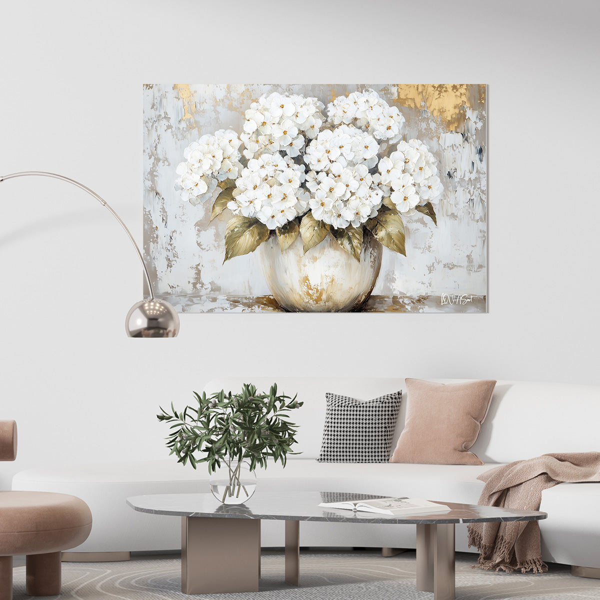 Vazoda Beyaz Ortanca