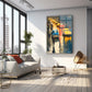 Yağmurlu Cadde Trafiği cam tablo — farklı açıdan görünüm