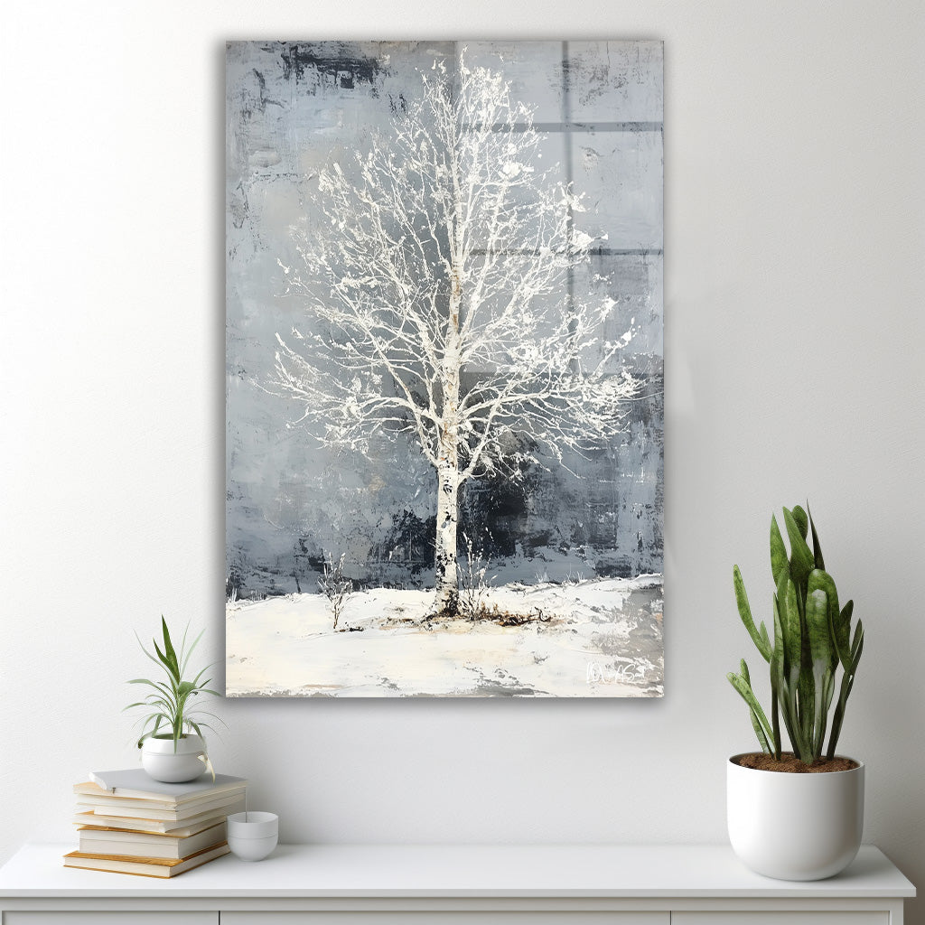 Yaşlı cam tablo — duvarda dekorasyon görünümü