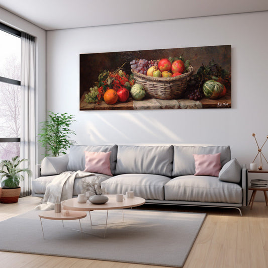 Yaz Meyveleri kanvas tablo — temalı dekoratif duvar tablosu